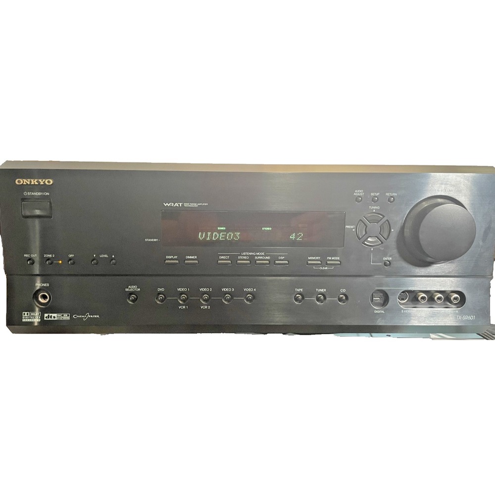 Onkyo TX-SR601 Receiver HiFi Stereo Dolby 6.1 Channel Bundle w/Remote WORKS